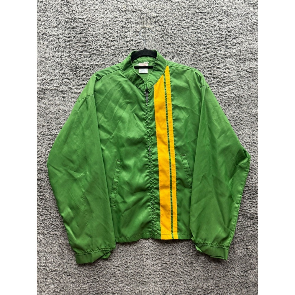 Vintage 70's‎ Cap'n Jac Illinois Amvets of World War 2 Windbreaker Green Size XL